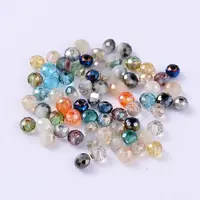 Faceted Rondelle Electroplate Glass Beads Strands