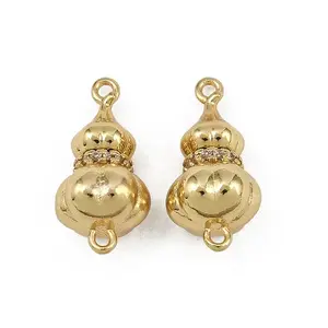 Brass Micro Pave Cubic Zirconia Screw Clasps