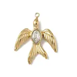 304 Stainless Steel Rhinestone Pendants Ion Plating(IP)