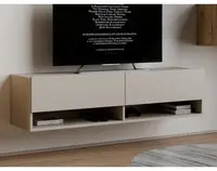 Závesná TV skrinka Asko Living, 135 cm, béžová kašmír%