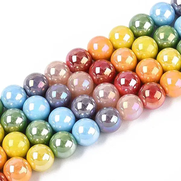 Electroplate Glass Beads Strands