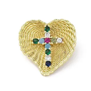 Brass Micro Pave Cubic Zirconia Pendants