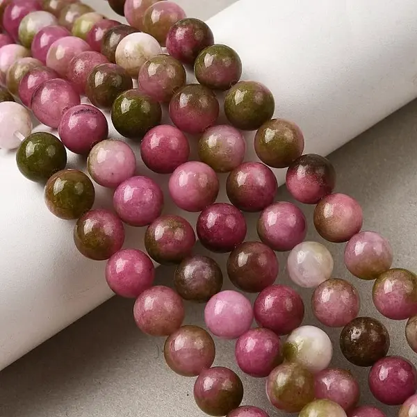 Natural Dyed White Jade Beads Strands