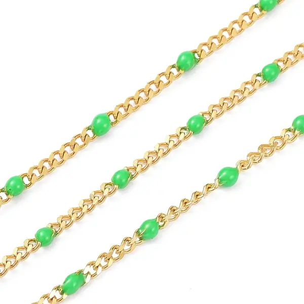 Ion Plating(IP) 304 Stainless Steel Enamel Curb Chains