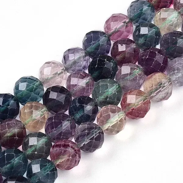 Natural Rainbow Fluorite Beads Strands