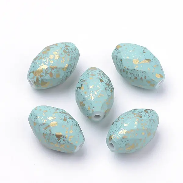 Spray Painted Acrylic Beads