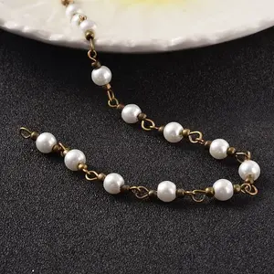 Round Handmade Glass Pearl Beaded Chains
