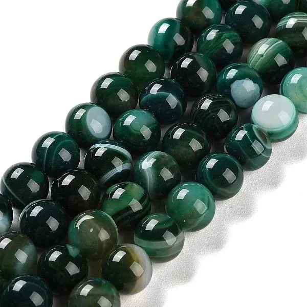 Natural Striped Agate/Banded Agate Beads Strands