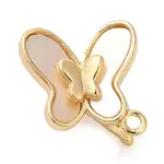 Brass with Natural Shell Fold Over Clasps