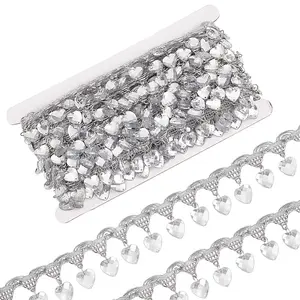 Polyester Lace Ribbon with Plastic Charms Tassel