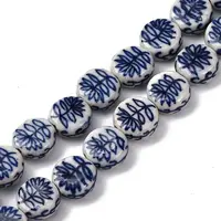 Handmade Blue and White Porcelain Beads Strands