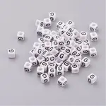 Acrylic Horizontal Hole Letter Beads