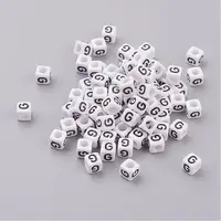 Acrylic Horizontal Hole Letter Beads