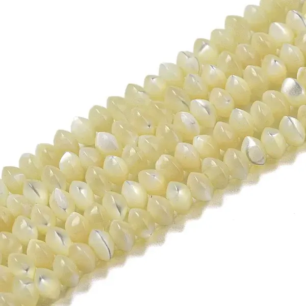 Natural Trochus Shell Rondelle Beads Strands