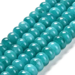Dyed Natural White Jade Beads Strands