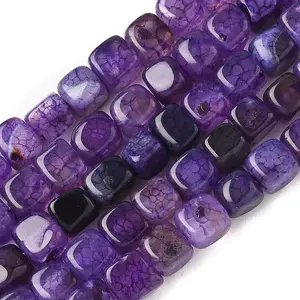 Natural Dragon Veins Agate Beads Strands
