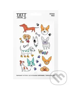 TATTonMe Vodeodolné dočasné tetovačky Psy mix