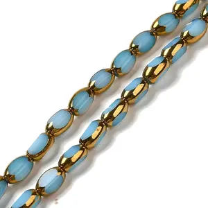 Electroplate Opaque Color Glass Beads Strands