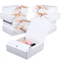 Folding Paper Gift Boxes with Ribbon