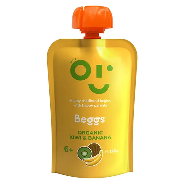 BEGGS Kiwi a banán 6m+ BIO 120 g