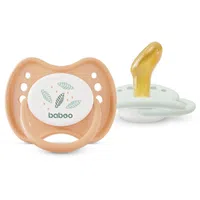 Baboo Soothers Orthodontic Latex with Case dudlík Peachy Keen 0-6 m 2 ks