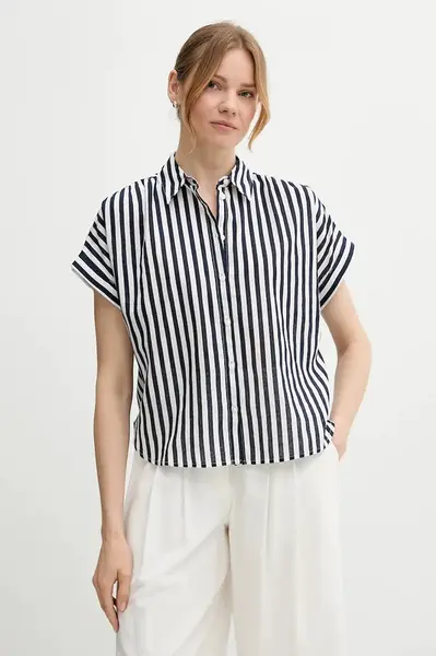 Košile s příměsí lnu United Colors of Benetton