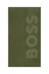 Bavlněný plážový ručník BOSS ZUMA Olive 100 x 180 cm zelená barva