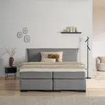 MID.YOU POSTEL BOXSPRING, 180/200 cm, antracitová, šedá, béžová, ecru
