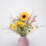 Kytice SLUNEČNICE, KOPRETINY, LUČNÍ KVĚTY 65 cm
