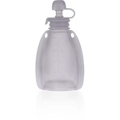 Zopa Silicone Refillable Baby Food Pouch kapsička na jídlo 0 m+ Transparent Grey 120 ml