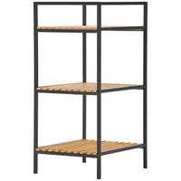 Xora REGÁL, hnědá, přírodní barvy, černá, železo, 39/70/32,5 cm
