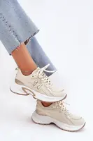 Boto Dámské Tenisky Na Masivní Podešvi Béžové Davira