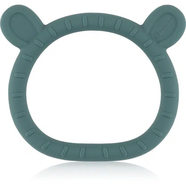 Petite&Mars Silicone teether Teddy kousátko pro děti od narození Misty Green 1 ks