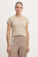 Bavlněné tričko BOSS Eventsa8 dámské, béžová barva, 50545671