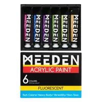 Sada akrylových barev Meeden 6x22ml fluorescentní odstíny