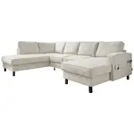 MID.YOU SEDACÍ SOUPRAVA, textil, béžová