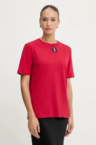 Bavlněné tričko Patrizia Pepe dámské, černá barva, 8M1612 J089