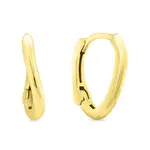 Brilio Silver Minimalistické pozlacené náušnice EA990Y