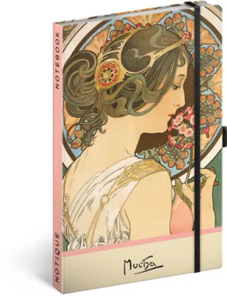 Notes Alfons Mucha - Petrklíč, tečkovaný