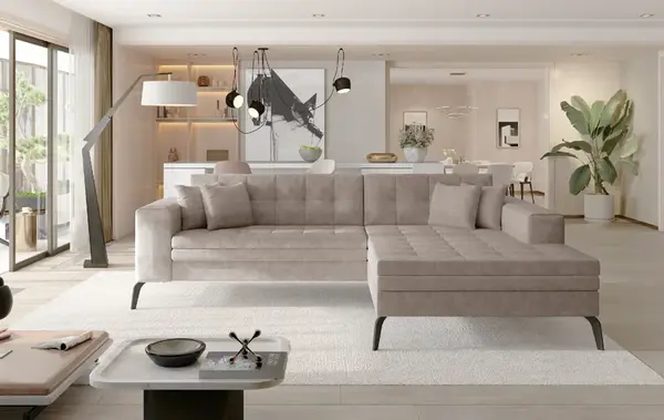 Sedací souprava Solange Provedení: Pravá varianta, látka: Dora 21