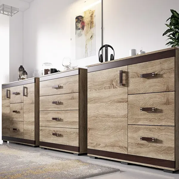 Obývací stěna Daily Barva korpusu: Wenge, Lišta: Wenge, Barva dvířek: Lancelot
