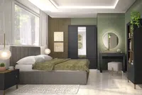 Ložnice Mossa 1 Barva korpusu: Černá + Cloud 82