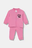 Dětská tepláková souprava Puma 2-pack růžová barva, 632389