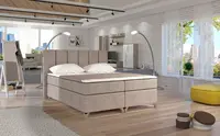 Boxspring Basilio Rozměr: 180 x 200 cm, látka: Dora 22, Varianta: S LED osvětlení