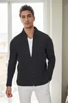 87095 Dewberry Mens Knitwear Cardigan-ANTHRACITE