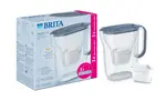 BRITA Style Essential 2,4 l filtrační konvice šedomodrá + 3 filtry na měkkou vodu