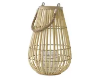 Prútený lampáš Bella 30 cm, prírodná svetlá farba%