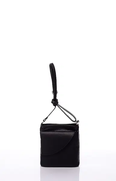 Dámska kožená crossbody kabelka čierna - Delami Iraida