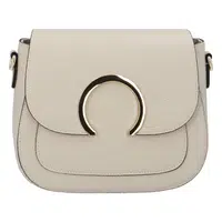 Dámska kožená crossbody kabelka béžová - ItalY Pretty