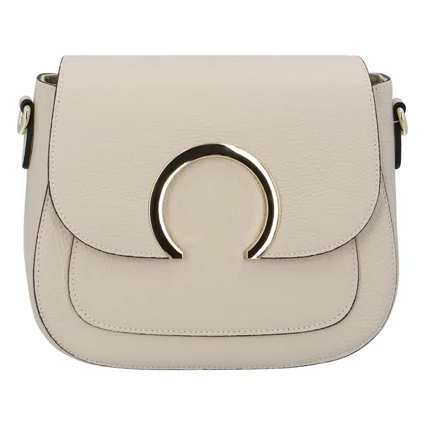 Dámska kožená crossbody kabelka béžová - ItalY Pretty